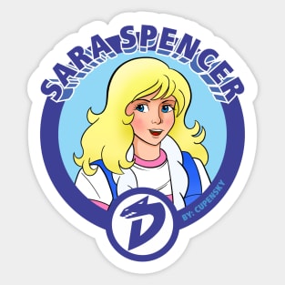 RETRO CARTOON VINTAGE - SARA SPENCER - DINOSAURS D1 Sticker